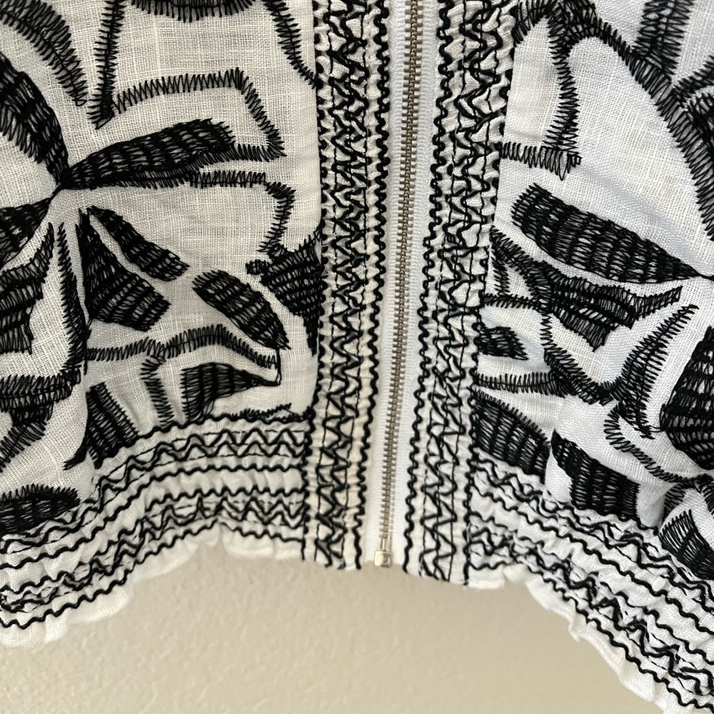 Chico’s Linen Embroidered Jacket - Picture 8 of 9